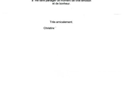 mail de Christine datant de 2003