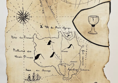 carte aux trésors dessinée